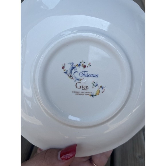 Vintage Gien Tuscany Tea Cup & Saucer  Western France - Picture 3 of 15